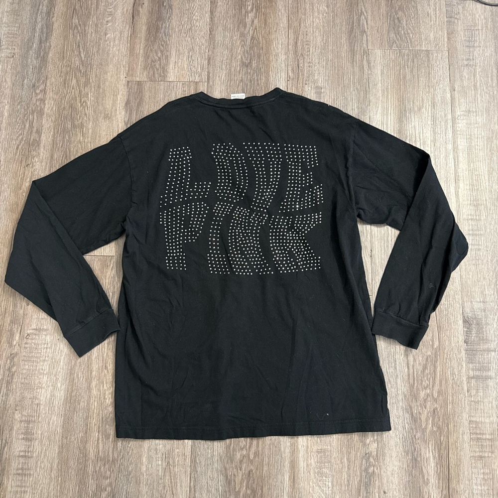 PINK Y2K top with rhinestone detail